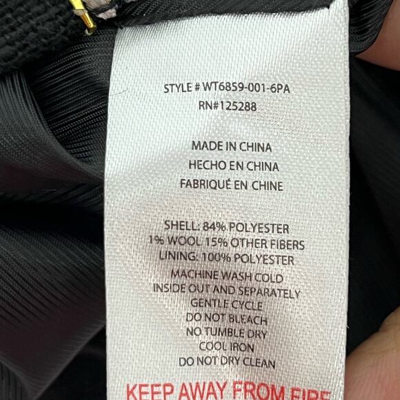 Jason Wu Tweed Mini Dress Sz XS Black Sleeveless Square Neck Metallic Classic - Picture 8 of 11